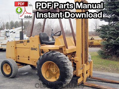 Case 584C/585C/586C Forklift Service Manual Repair Shop Book NEW with Binder 
