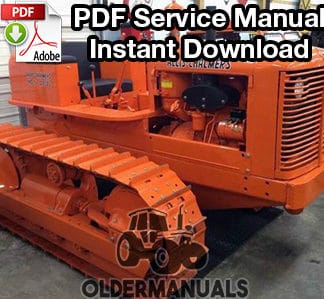 Operators Parts 3 Manuals Crawler Tractor CD disc Allis Chalmers HD5 Service 